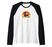 El Mejor Perro Salchicha del Mundo Abuela Weiner Dog Doxie Granddog Camiseta Manga Raglan