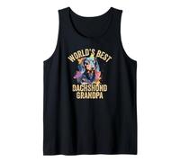 El Mejor Perro Salchicha del Mundo Abuelo Weiner Dog Doxie Granddog Camiseta sin Mangas