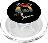 El Mejor Pittie Grandma Funny Pitbull Granddog del Mundo Vintage PopSockets PopGrip para MagSafe
