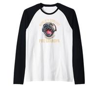 El Mejor Pug del Mundo, Abuelo, Lindo bostezo Pug Nieto Camiseta Manga Raglan