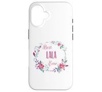 El mejor regalo de Lala con flores rosas divertidas para tía, abuela y mamá Carcasa para iPhone 16