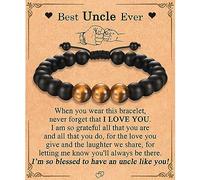 El mejor regalo para hombres, adolescentes y niños, pulsera de cuentas para amigos, hermano, tío, novio, abuelo, hijo, nieto, sobrino, nuevo papá, padrastro, marido, en cumpleaños, Navidad, San