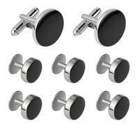 El mejor regalo para hombres, gemelos y tachuelas, juego de gemelos y tachuelas de camisa de esmoquin para hombres, gemelos de latón y tachuelas para camisa para bodas, banquetes, ceremonias,