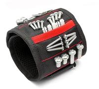El mejor regalo para hombres, pulsera magnética Vastar, cinturón de herramientas con 5 potentes imanes para sujetar tornillos, clavos, pernos, brocas, cierres, tijeras (negro)