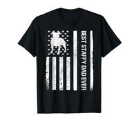 El mejor Staffy Dad de la historia, el Staffordshire Bull Terrier con bandera de EE. UU. Camiseta