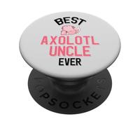El Mejor tío ajolote jamás Kawaii Axolotl PopSockets PopGrip Adhesivo