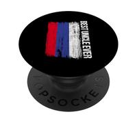 El mejor tío de todos los tiempos: la bandera de Rusia del tío ruso PopSockets PopGrip Adhesivo