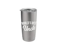 El mejor tío del mundo Vaso térmico de acero inoxidable de doble pared