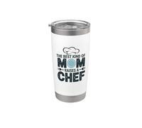 El mejor tipo de mamá cría a un chef Funny Mom Supports Chef Vaso térmico de acero inoxidable de doble pared