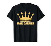 El Mejor transportista de Correo del Mundo Diciendo Divertido Portador de Correo Camiseta gráfica económica, Hombre, Negro, L