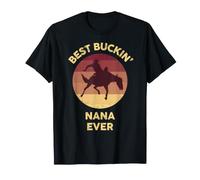 El Mejor Western de Buckin' Nana de la Historia del Rodeo Cowboy Bucking Horse Camiseta