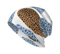 El Mejor y Moderno Gorro de Piel de Leopardo, cálido y Unisex, para Hombre y Mujer, Gorro de Punto de Invierno.