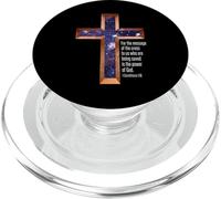 El Mensaje de la Cruz es el Poder de Dios - Verso de la Biblia PopSockets PopGrip para MagSafe
