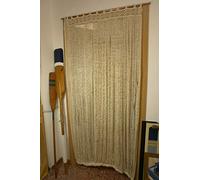 El Mercader del Mar Cortinas Red de Pescador, artesanales Hechas en algodón Medidas 100x200 cm, colgadores de presillas con botón, translucidas casa de Playa