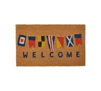 El Mercader del Mar Felpudo Marinero de Fibra Natural de Coco con Base Antideslizante, Felpudo Entrada de casa Resistente (Welcome, XL, 75 x 45)