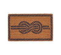 El Mercader del Mar Felpudo Marinero de Fibra Natural de Coco con Base Antideslizante, Felpudo Entrada de casa Resistente (Nudo Marinero Camel, XL, 75 x 45)