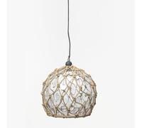 El Mercader del Mar Lámpara de techo marinera con forma de boya náutica de cristal, lampara colgante medida Ø30cm, ideal par decorar espacios con estilo náutico (TRANSPARENTE)