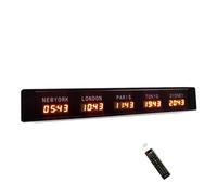 El mercado de valores y las empresas utilizan un reloj 5 zonas horarias/reloj mundial escritorio