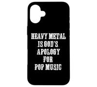 El Metal Pesado es disculpa de los Dioses por la Cabeza Divertida del Metal de la música del Pop Carcasa para iPhone 16 Plus