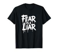 El Miedo es un Lema de Pinceladas de Graffiti mentiroso Camiseta