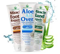 El milagro del surtido de 3 paquetes de aloe incluye tubos de 1 onza cada uno de la reparacin del pie milagroso de reparacin de manos milagrosas y
