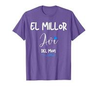 El millor AVI del Mon Regal samarreta Home catala catalana Camiseta, Hombre, Morado Jaspeado, XXL