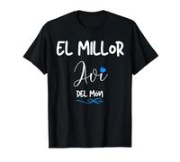 El millor AVI del Mon Regal samarreta Home catala catalana Camiseta, Hombre, Negro, L