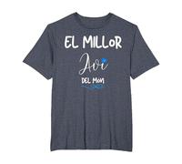El millor AVI del Mon Regal samarreta Home catala catalana Camiseta, Hombre Tallas Grandes, Azul Jaspeado, 5X Alto