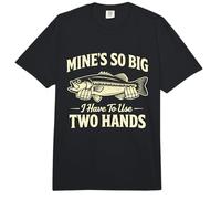 El mío es Tan Grande Que Tengo Que Usar Dos Manos Divertido Pescador Comfort Colors Adult Heavyweight T-Shirt