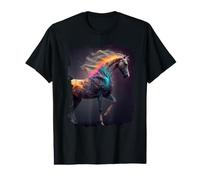 El místico Caballo Arcoiris una Aventura Llena de Magia Camiseta gráfica económica