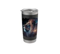 El místico rey fuerte del desierto y la naturaleza. Vaso térmico de acero inoxidable de doble pared