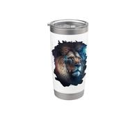 El místico rey fuerte del desierto y la naturaleza. Vaso térmico de acero inoxidable de doble pared