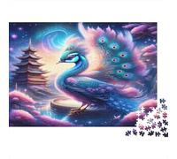 El Mito del Pavo Real Rompecabezas 1000 Piezas con Colores Vibrantes Puzzle Terapia De Arte para Pasatiempos En Casa como Cita En Casa 70x50cm/1000pcs