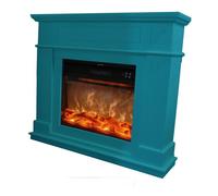 El modelo fuego alberto turquesa combina elegancia y comodidad en un diseño moderno. esta chimenea eléctrica en un llamativo color turquesa realza cualquier interior con estilo. ideal para el hogar, l