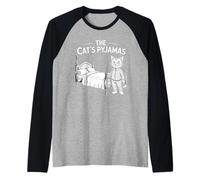 El modismo del Pijama del Gato para niños y Maestros modismos Camiseta Manga Raglan