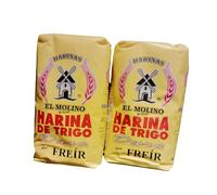 El Molino - Harina de Trigo Duro Especial para Freir- Pack de 2 Kg - Ideal para Freír, Crujiente y Dorada, Absorción Mínima de Aceite, Textura Ligera y Perfecta para Rebozados, Empanizados.