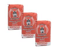 El Molino - Harina Natural Candeal - Pan y Pasteles, Pack de 3 Kg - Molido a la Piedra - Harina Candeal para Bizcochos y Pizza