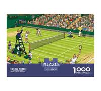 El Momento en Que un Jugador de Tenis Salva un Tiro Puzzle De Madera Impermeable Puzzles De 1000 Piezas para Adultos Divertido Rompecabezas para Decoración del Hogar