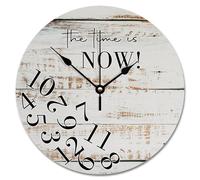El Momento Es Ahora. Redondo Relojes De Pared Decoración Reloj Decorativo con Números Arábigos Reloj Redondo para Hogar Escuela Colegio 25Cm