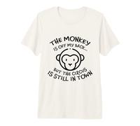 El Mono está Fuera de mi Espalda Circo Humor Camiseta Premium