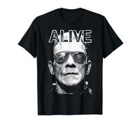 El Monstruo de Frankenstein Frankenstein Alive Pop Art Halloween Camiseta gráfica económica, Hombre, Negro, L