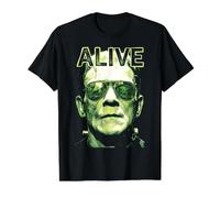 El Monstruo de Frankenstein Frankenstein Alive Pop Art Halloween Camiseta gráfica económica, Hombre, Negro, L