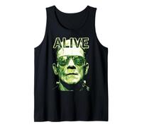 El Monstruo de Frankenstein Frankenstein Alive Pop Art Halloween Camiseta sin Mangas