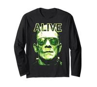 El Monstruo de Frankenstein Frankenstein Alive Pop Art Halloween Manga Larga