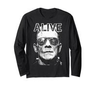 El Monstruo de Frankenstein Frankenstein Alive Pop Art Halloween Manga Larga