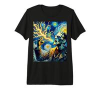 El Monstruo de Frankenstein Van Gogh Noche Estrellada, Halloween Camiseta Premium