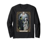 El Monstruo Frankenstein y la Novia Amantes de la Carta del Tarot Manga Larga