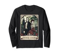 El Monstruo Frankenstein y la Novia Amantes de la Carta del Tarot Manga Larga