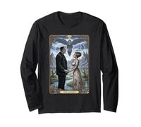 El Monstruo Frankenstein y la Novia Amantes de la Carta del Tarot Manga Larga