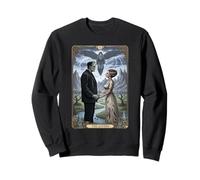 El Monstruo Frankenstein y la Novia Amantes de la Carta del Tarot Sudadera